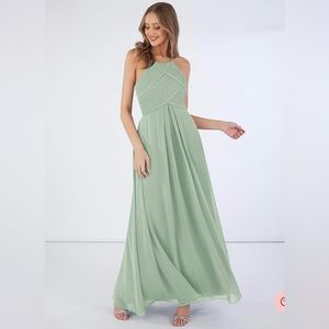 Azazie Ginger in Dusty Sage